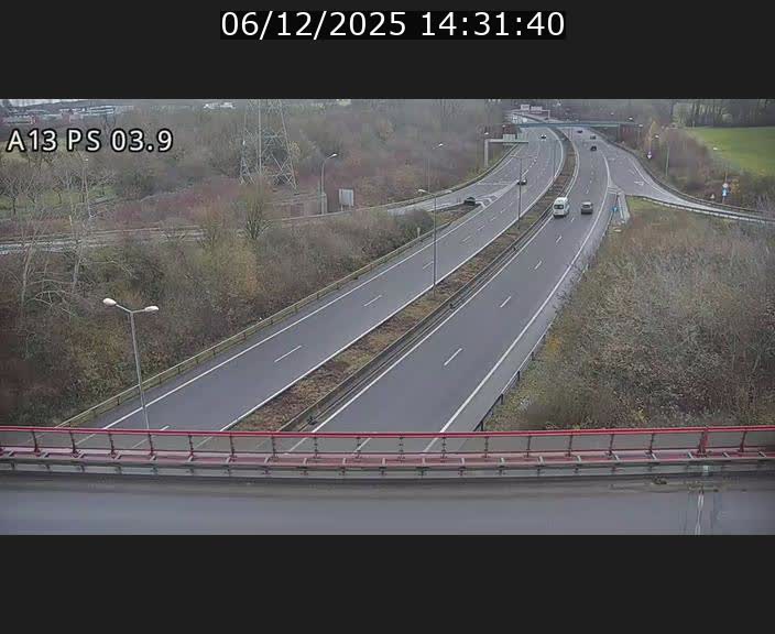 Traffic live webcam Luxembourg Differdange - A13 direction Esch-sur-Alzette - BK 3.9