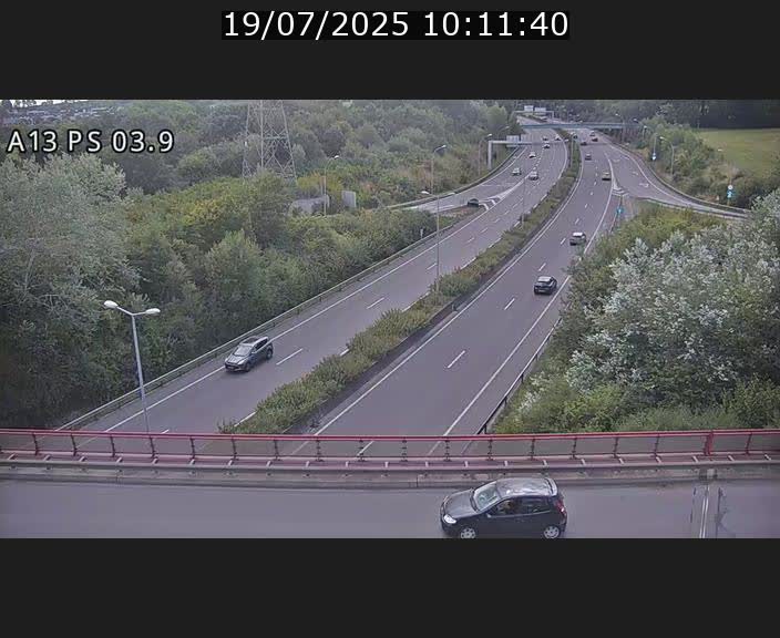 Traffic live webcam Luxembourg Differdange - A13 direction Esch-sur-Alzette - BK 3.9