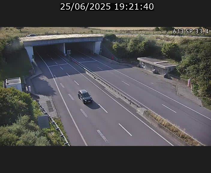 Webcam trafic sur A13 à hauteur d'Altwies en direction de Mondorf-les-bains et en provenance de l'Allemagne