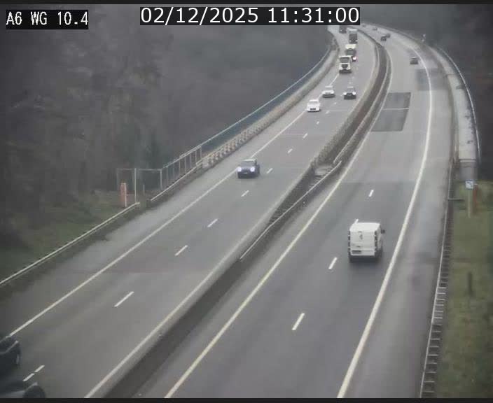 Traffic live webcam Luxembourg Mamer - A6 - BK 10.4 - direction Luxembourg/France/Allemagne