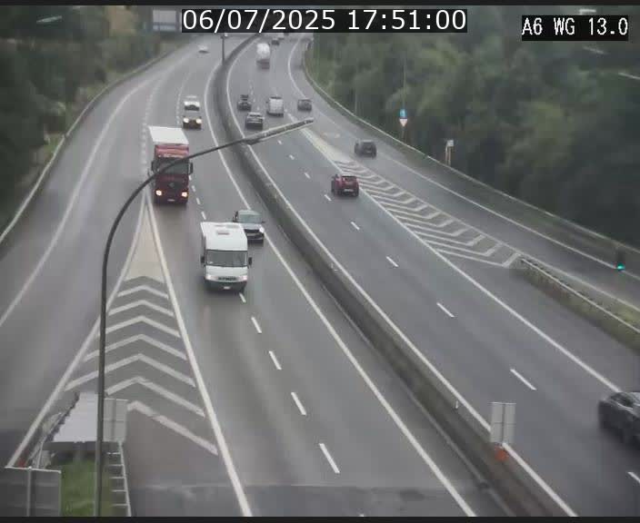 Traffic live webcam Luxembourg Mamer - A6 - BK 13 - direction Luxembourg/France/Allemagne