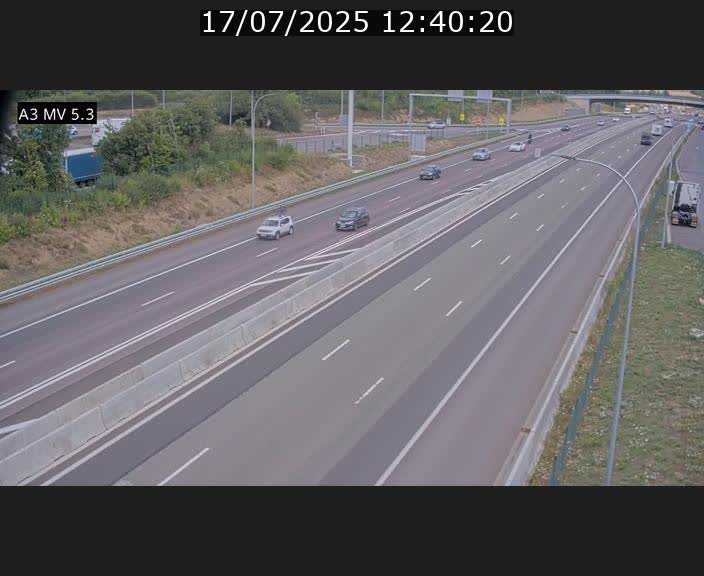 Webcam à l'Aire de Berchem au Luxembourg sur l'A3. Vue orientée vers la France