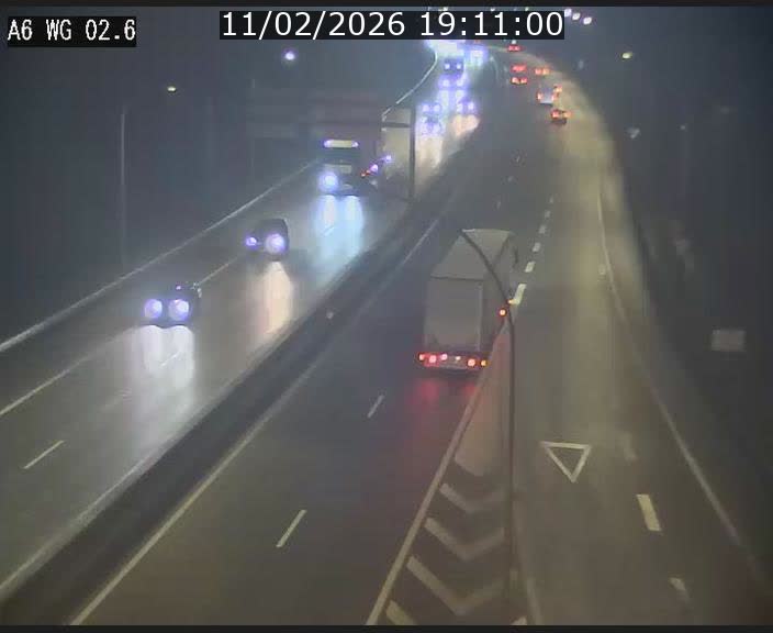 Traffic live webcam Luxembourg Croix de Cessange - A6 - BK 2.6 - direction France/Allemagne