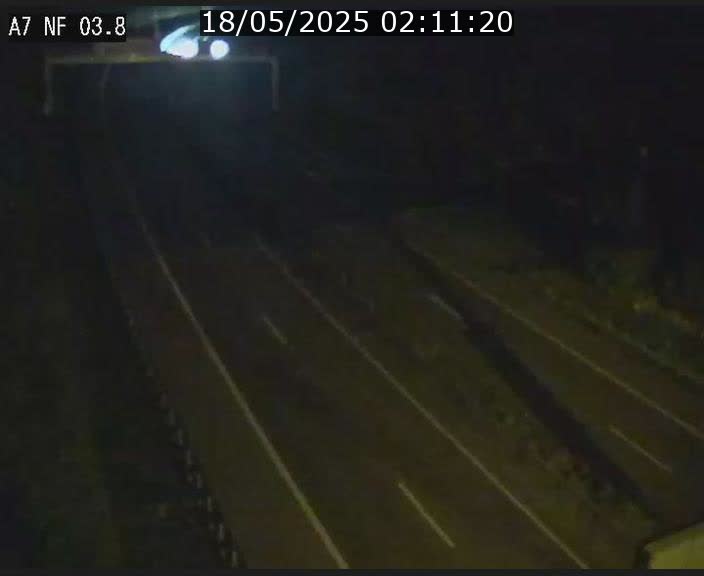 Webcam autoroute A7 au Luxembourg à la sortie du Tunnel Stafelter vers le Nord