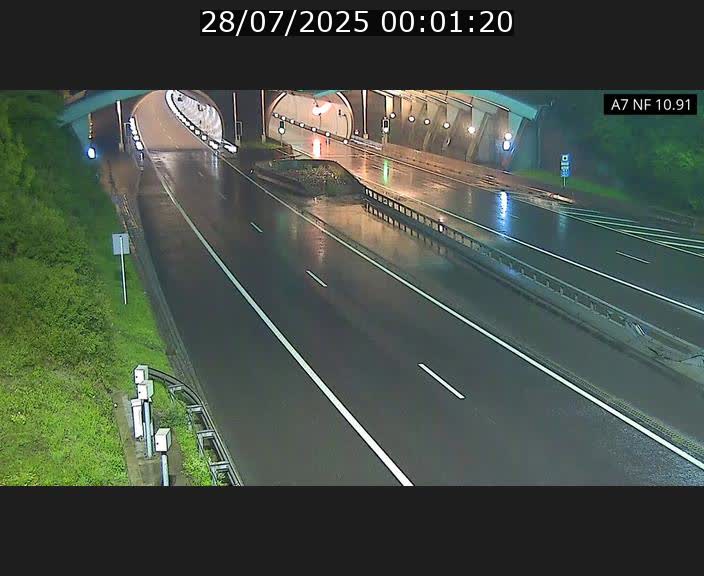 Caméra trafic Luxembourg - A7, Tunnel Gousselerbierg, entrée sud, direction Mersch