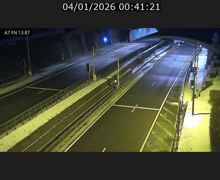 Caméra trafic Luxembourg - A7, Tunnel Gousselerbierg, entrée nord, direction Lorentzweiler
