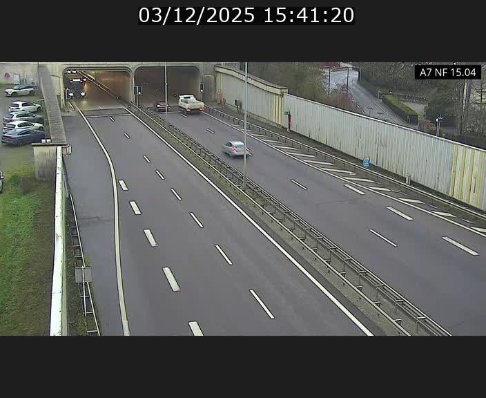 Caméra trafic Luxembourg - A7, Tunnel Mersch, entrée sud, direction Ettelbruck
