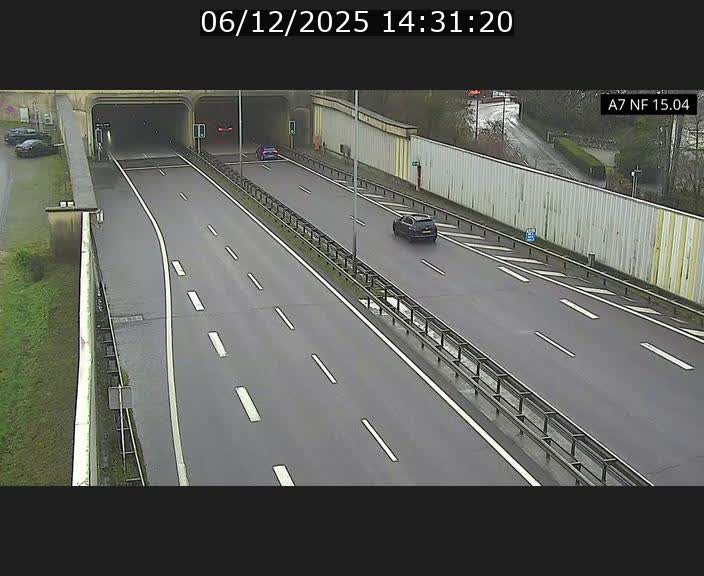 Caméra trafic Luxembourg - A7, Tunnel Mersch, entrée sud, direction Ettelbruck