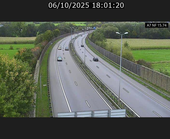 Caméra trafic Luxembourg - A7, Tunnel Mersch, entrée nord, direction Lorentzweiler