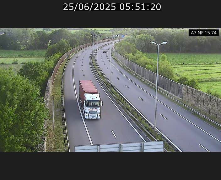 Caméra trafic Luxembourg - A7, Tunnel Mersch, entrée nord, direction Lorentzweiler