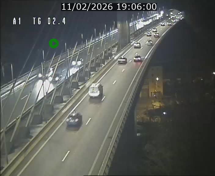 Traffic live webcam Luxembourg Sandweiler - A1 direction Luxembourg-ville - BK 2.4