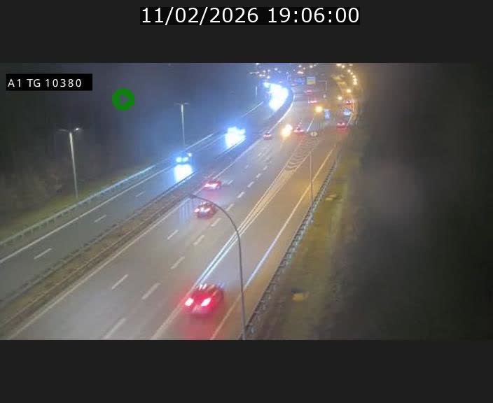 Traffic live webcam Luxembourg Senningerberg - A1 direction Luxembourg Kirchberg - BK 10.3
