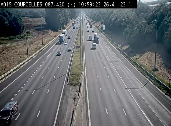 Webcam autoroute Belgique - Viesville - E42 direction Mons - BK 84.35