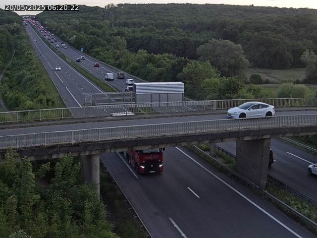 Caméra autoroute France - A31, Zoufftgen direction Luxembourg-ville, à la frontière entre la France et le Luxembourg