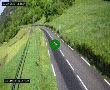 Webcam dans les Pyrénées Atlantique au niveau du col d'Urdos et du fort du Pourtalet sur la N134, en direction du Col et du tunnel du Somport, à 765 mètres d'altitude
