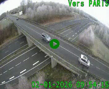Clone of Caméra routière sur l'autoroute A20 au nord de Limoges, à la jonction avec la N520. Vue orientée vers Paris
