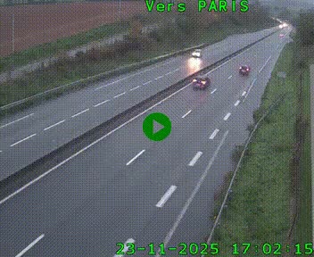 Caméra routière sur l'autoroute A20 à Saint-Hilaire-Bonneval, au sud de Limoges. Vue orientée vers Paris