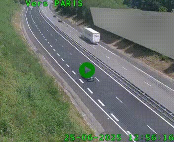 Caméra routière sur l'autoroute A20 à Saint-Pardoux-l'Ortigier, à la jonction avec l'A89. Vue orientée vers Paris