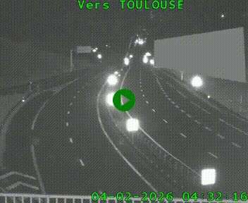 Caméra routière sur l'autoroute A20 à Noailles, en périphérie de Brive-la-Gaillarde. Vue orientée vers Toulouse