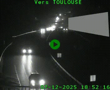 Caméra routière sur l'autoroute A20 à Noailles, en périphérie de Brive-la-Gaillarde. Vue orientée vers Toulouse