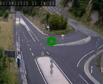 Webcam routière sur la N122 au niveau du Tunnel du Lioran. Vue de l'entrée côté Aurillac.