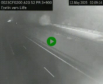 Webcam autoroute A23 à hauteur de Fretin. Vue orientée vers Lille