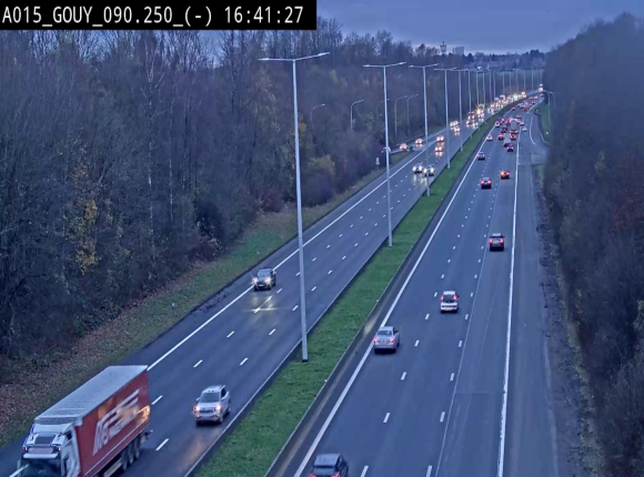Webcam autoroute Belgique - Gouy-lez-piéton - E42 - BK 90.3