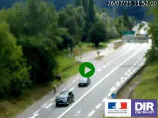 Webcam info trafic à proximité de Vizille sur la N85, au niveau du point de vue du Saut du Moine à Champagnier