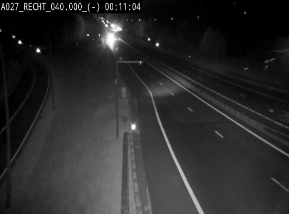 Webcam A27/E42 à hauteur de la sortie 13 Recht à proximité de Malmedy. Vue orientée vers Malmedy et Liège