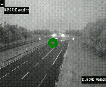 Webcam autoroute A150 à hauteur de La Vaupalière en périphérie de Rouen. Vue orientée vers Rouen