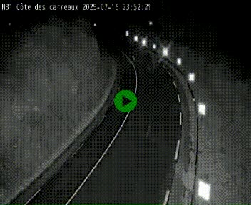 Webcam en haut de la Côte des Carreaux sur la N31 à Avesnes-en-Bray. Vue orientée vers Rouen