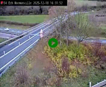 Webcam à hauteur du Leclerc Normanville sur la N154. Vue orientée vers Rouen