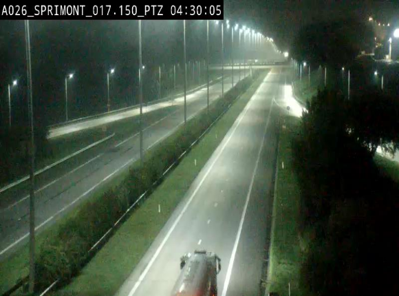 Webcam A26 (E25) à Sprimont, sur l'autoroute entre Liège et Arlon. Vue orientée vers le Luxembourg