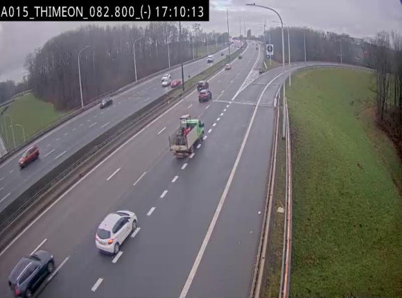 Caméra trafic Belgique - Thiméon - E42, jonction avec A54 (E420) direction La Louvière/Charleroi - BK 82.82