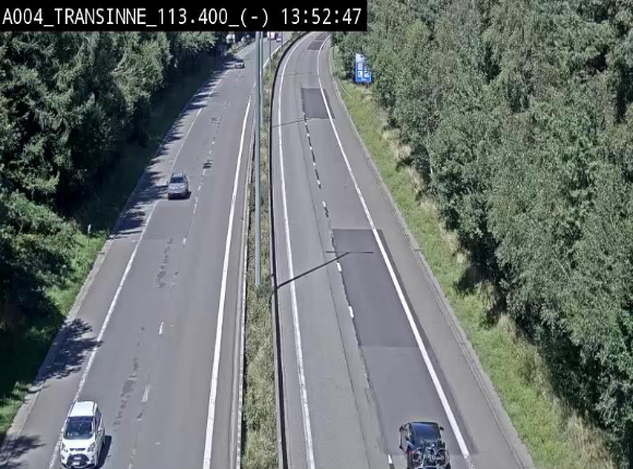 Caméra trafic E411 (A4) - Transinne direction Namur - BK 113.425