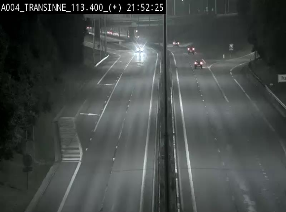 Webcam dans les Ardennes sur l'E411 à hauteur de Transinne. Vue orientée vers le sud de la Belgique