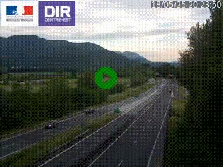 Caméra trafic à Meylan sur la Rocade-Sud de Grenoble en direction d'Aix-en-Provence