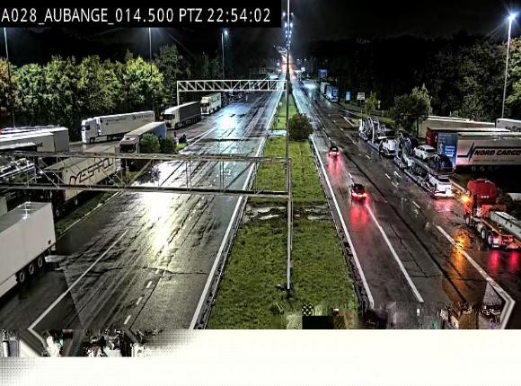 Webcam autoroute Belgique - Aubange - A28 direction Arlon - BK 14