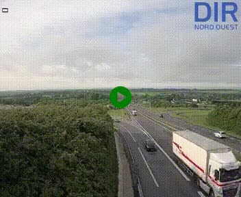 Webcam au début de l'A84 sur le périphérique Ouest de Caen (N814) à hauteur de la sortie 9, Porte de Bretagne