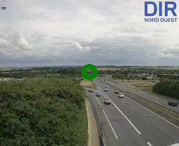 Webcam au début de l'A84 sur le périphérique Ouest de Caen (N814) à hauteur de la sortie 9, Porte de Bretagne