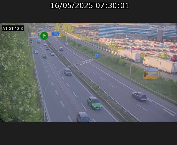 Traffic live webcam Luxembourg Senningerberg - A1 direction Allemagne - BK 12.3