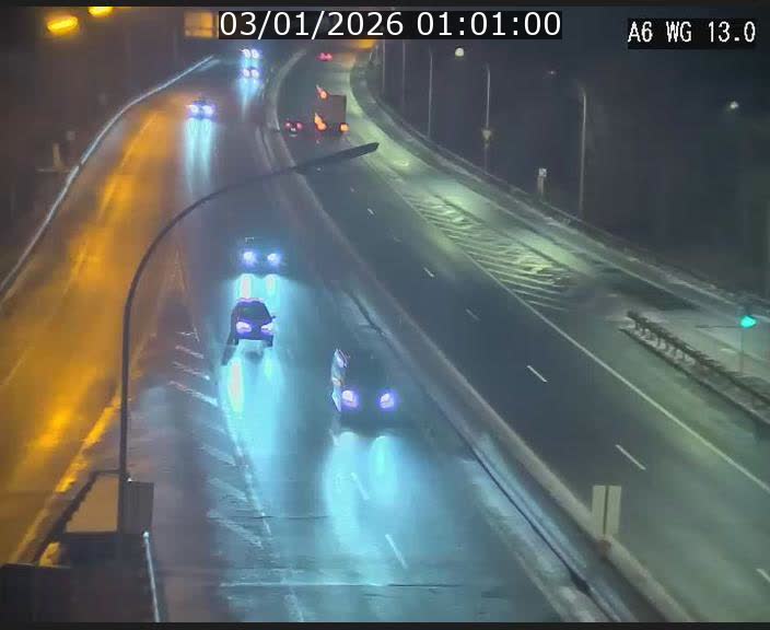 Traffic live webcam Luxembourg Mamer - A6 - BK 13 - direction Luxembourg/France/Allemagne