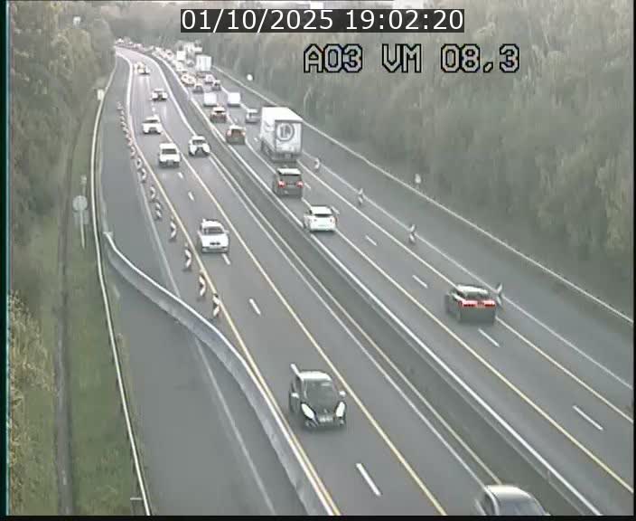 Traffic live webcam Luxembourg Bettembourg - A3 - BK 8.3 - direction France