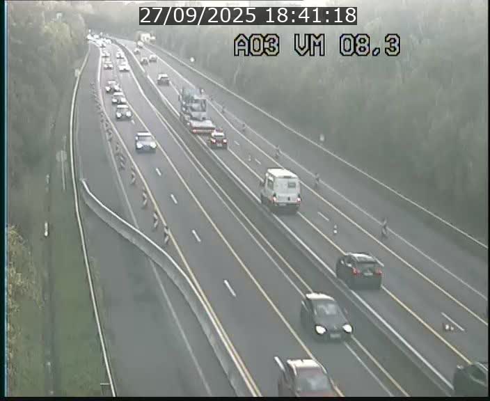 Traffic live webcam Luxembourg Bettembourg - A3 - BK 8.3 - direction France