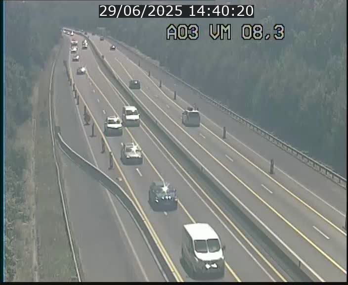 Traffic live webcam Luxembourg Bettembourg - A3 - BK 8.3 - direction France