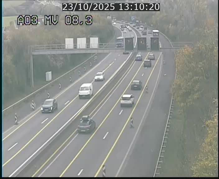 Webcam Autoroute après la Croix de Bettembourg en direction de Luxembourg sur l'A3
