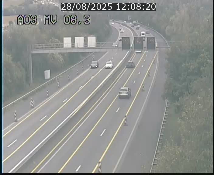 Webcam Autoroute après la Croix de Bettembourg en direction de Luxembourg sur l'A3