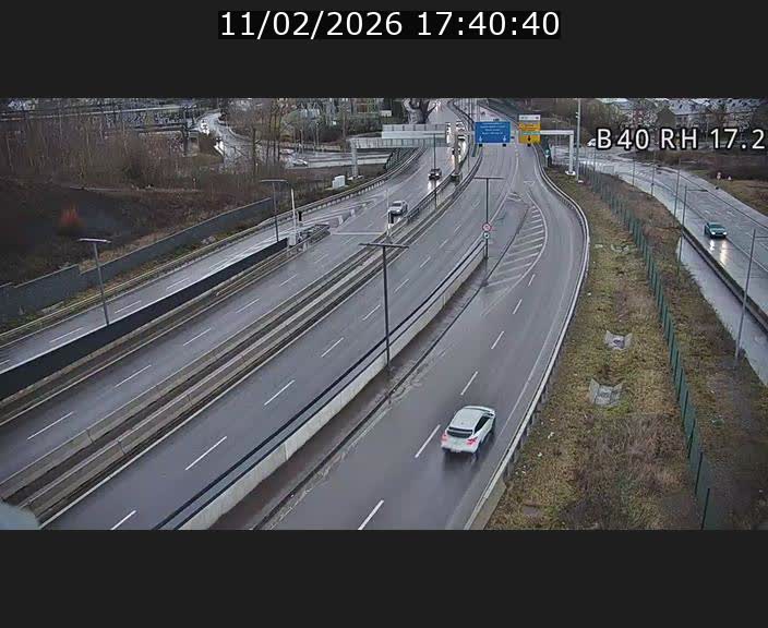 Webcam sur le contournement d'Esch Belval à hauteur de la sortie Université de Luxembourg. Vue orientée vers Luxembourg