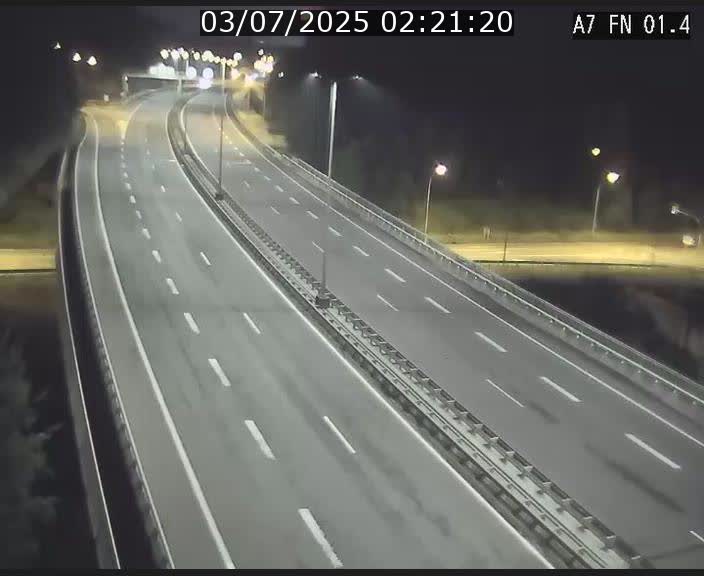 Caméra autoroute Luxembourg A7 - Tunnel Stafelter - direction Echangeur Grünewald