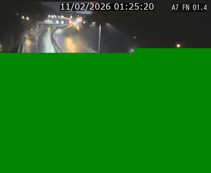 Caméra autoroute Luxembourg A7 - Tunnel Stafelter - direction Echangeur Grünewald